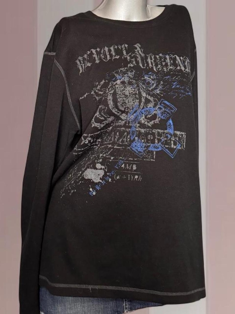 Warehouse Vintage Cyber Y2K Long Sleeve Shirt